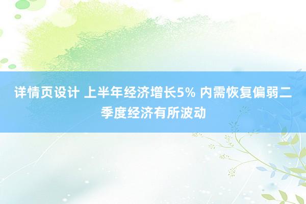 详情页设计 上半年经济增长5% 内需恢复偏弱二季度经济有所波动