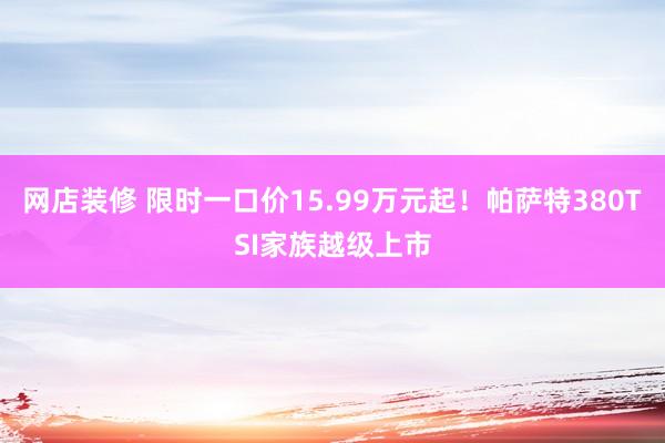 网店装修 限时一口价15.99万元起！帕萨特380TSI家族越级上市